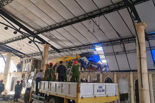 Sập tường nhà hàng ở Đà Lạt, một người chết