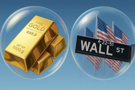 Lần đầu trong hơn nửa thế kỷ, thị trường tài chính đồng thời xuất hiện hai bong bóng lớn