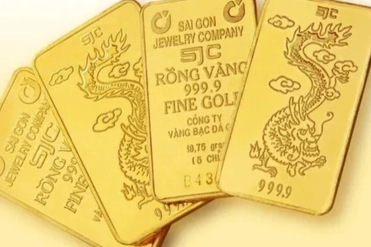 Vàng trong nước tăng, chênh lệch giá mua bán lên 3 triệu đồng/lượng