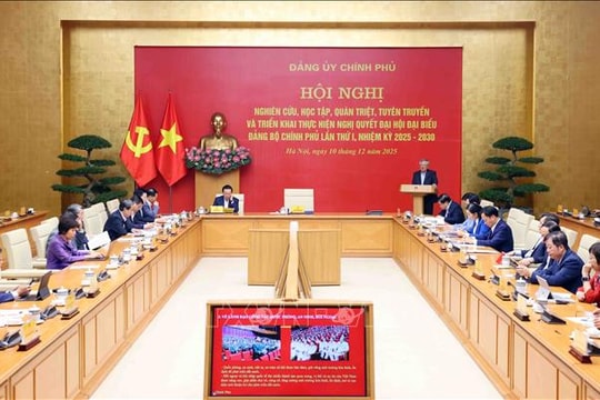 Hội nghị quán triệt, triển khai Nghị quyết Đại hội đại biểu Đảng bộ Chính phủ lần thứ I