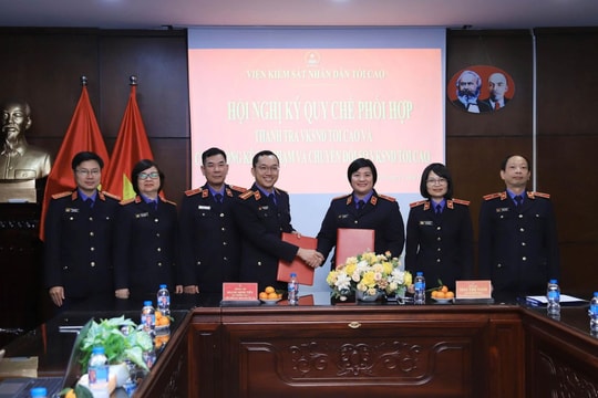 Thanh tra và Cục 2 của VKSND tối cao ký kết quy chế phối hợp công tác