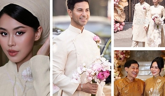 Câu chuyện ẩn chứa đằng sau chiếc áo dài tơ sen của 'công chúa hàng hiệu' Tiên Nguyễn