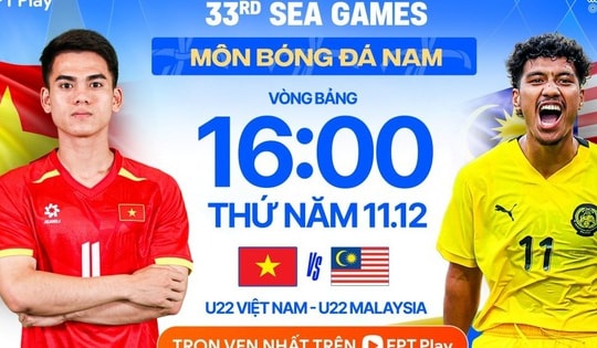 Xem trực tiếp đội tuyển U22 Việt Nam đấu U22 Malaysia ở đâu, kênh nào ngày 11/12?