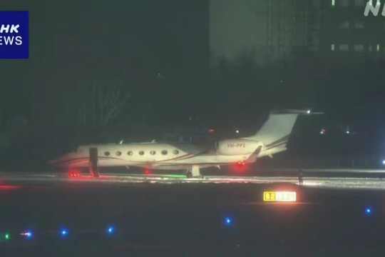 Máy bay phản lực dân dụng trượt khỏi đường băng tại Nhật Bản