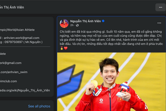Em trai giành HCV SEA Games, Ánh Viên nói lời xúc động