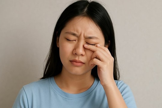 Tại sao cộm mắt dù không có bụi?