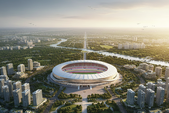 Khu đô thị 16.000 ha ở Hà Nội dự kiến có sân vận động quy mô thứ 2 thế giới