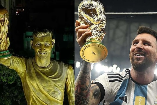 Messi ra mắt tượng cao 21 m tại Ấn Độ