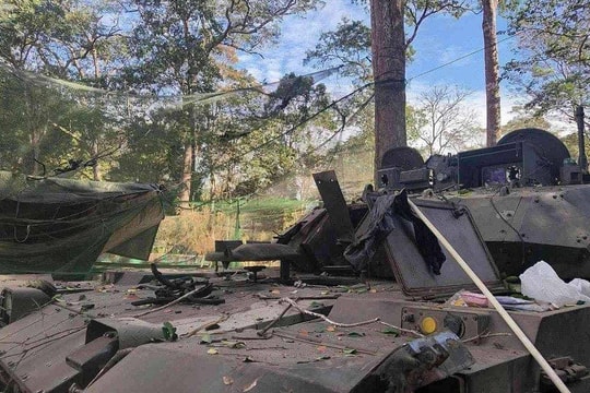 Thái Lan điều tra sự cố xe tăng toác nòng khi giao tranh với Campuchia