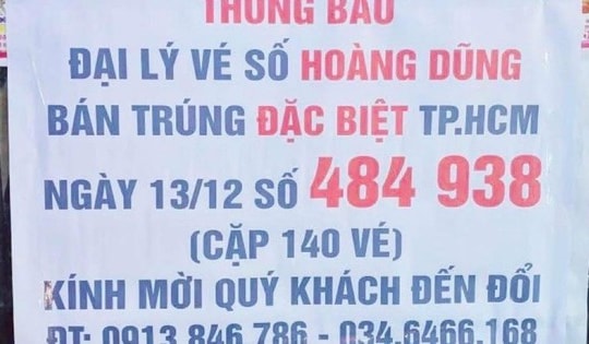 Xổ số miền Nam: Đại lý tiếp tục tìm người trúng độc đắc 28 tỉ đồng vé số TPHCM