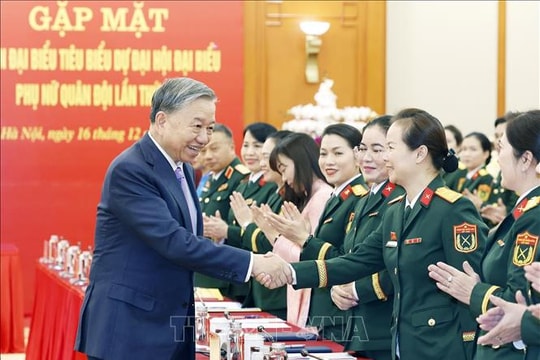 Tổng Bí thư Tô Lâm: Phấn đấu mỗi cá nhân Phụ nữ Quân đội là một gương sáng