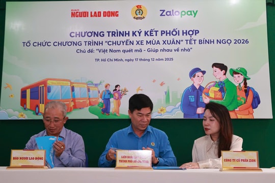 TP Hồ Chí Minh: 800 công nhân khó khăn được hỗ trợ vé xe về quê đón Tết Bính Ngọ 2026