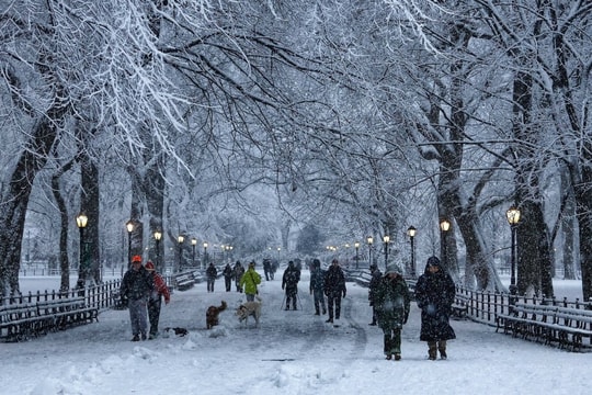New York như 'xứ thần tiên' trong tận tuyết đầu mùa