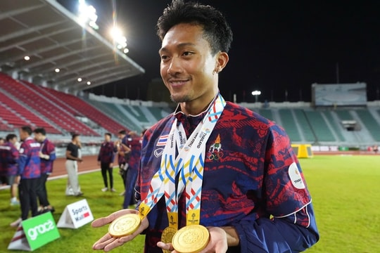 Puripol phá kỷ lục ba nội dung điền kinh ở SEA Games 33