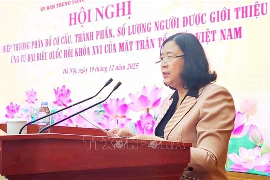 MTTQ Việt Nam được giới thiệu 25 người ứng cử đại biểu Quốc hội