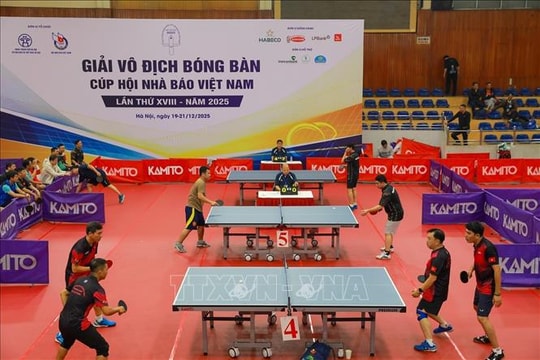 Khai mạc Giải vô địch Bóng bàn Cúp Hội Nhà báo Việt Nam lần thứ XVIII- năm 2025