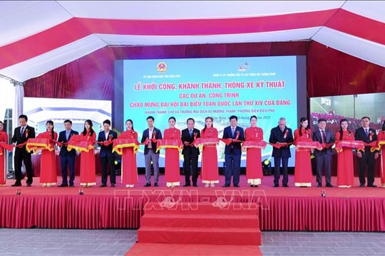 Điện Biên: Đồng loạt khánh thành ba công trình chào mừng Đại hội lần thứ XIV của Đảng