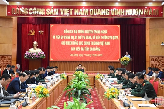 Đại tướng Nguyễn Trọng Nghĩa làm việc tại tỉnh Cao Bằng