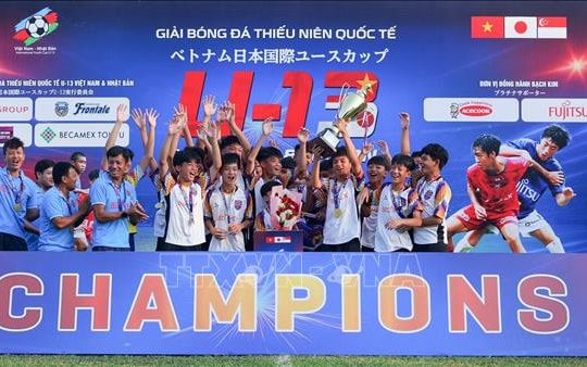 U13 Becamex Hồ Chí Minh City vô địch Giải bóng đá Thiếu niên Quốc tế U13 Việt Nam - Nhật Bản