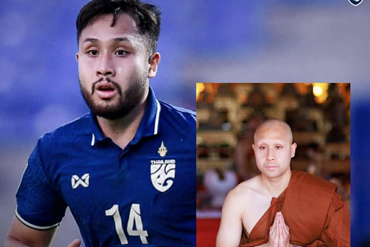 Vì sao cựu tiền đạo U23 Thái Lan bỏ châu Âu về nước đi tu?