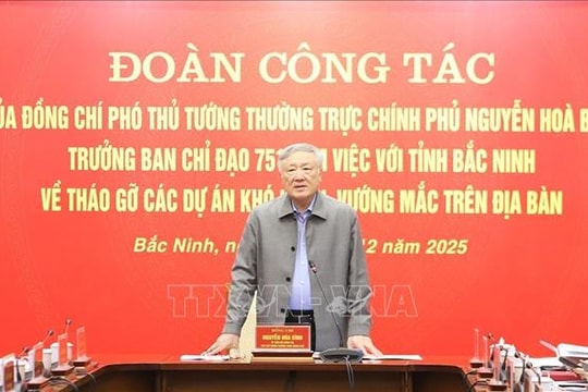 Phó Thủ tướng Thường trực Chính phủ Nguyễn Hòa Bình làm việc tại tỉnh Bắc Ninh