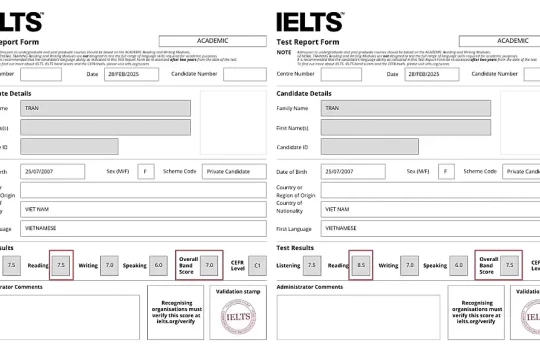 Gần 59.000 bài thi IELTS được nâng điểm