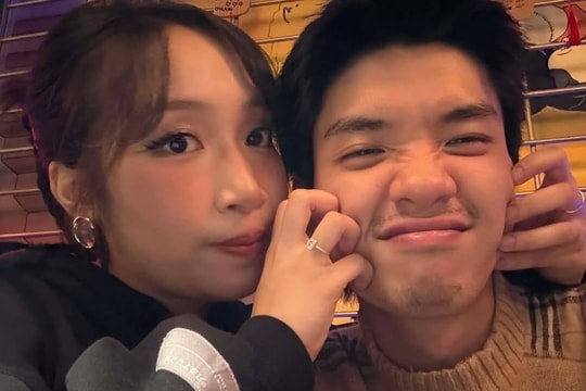 Mỹ Anh hôn môi bạn trai mới