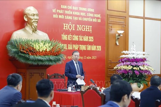 Tổng Bí thư Tô Lâm: Năm 2026 ‘Hành động đột phá, lan tỏa kết quả’ về phát triển khoa học, công nghệ, đổi mới sáng tạo và chuyển đổi số