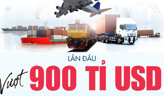 [Infographic] - Xuất nhập khẩu phá kỷ lục, lần đầu vượt 900 tỉ USD