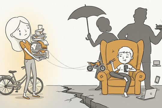 Em trai trộm tiền của cô giáo vẫn được mẹ bênh chằm chặp