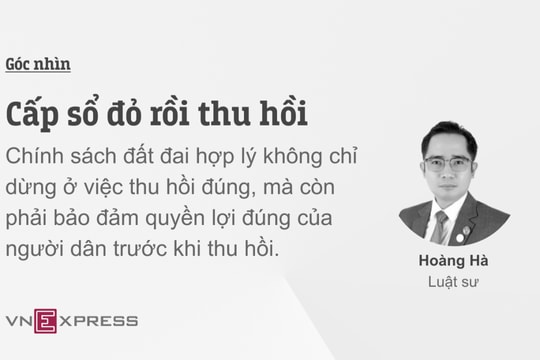 Cấp sổ đỏ rồi thu hồi