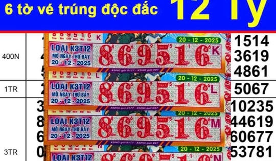 Xổ số miền Nam: Chiều 26-12, thêm một khách hàng trúng độc đắc ở Vĩnh Long