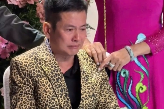 Tấn Beo khóc trong lễ cưới con trai