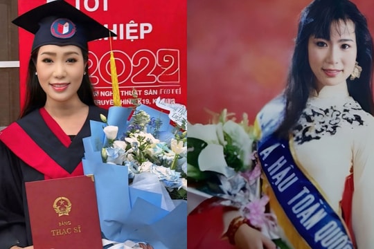 Á hậu Việt học tiến sĩ ở tuổi 54: Là giám đốc sân khấu kịch, hôn nhân viên mãn