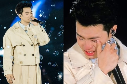 Rapper Negav khóc trước khán giả