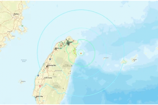 Động đất mạnh 7 độ Richter rung chuyển Đài Loan