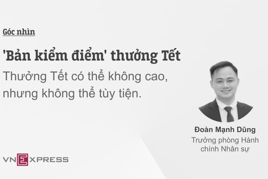 'Bản kiểm điểm' thưởng Tết