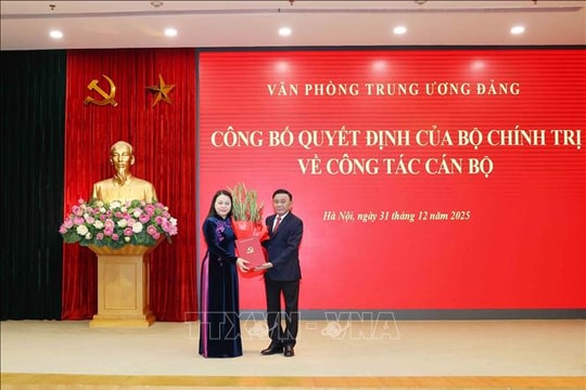 Đồng chí Nguyễn Thị Thu Hà giữ chức Phó Chánh Văn phòng Thường trực Văn phòng Trung ương Đảng