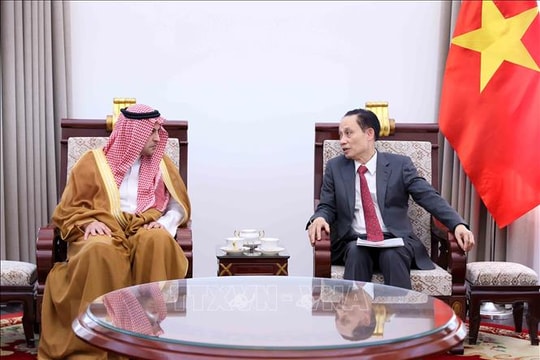 Bộ trưởng Ngoại giao Lê Hoài Trung tiếp Đại sứ Saudi Arabia chào từ biệt