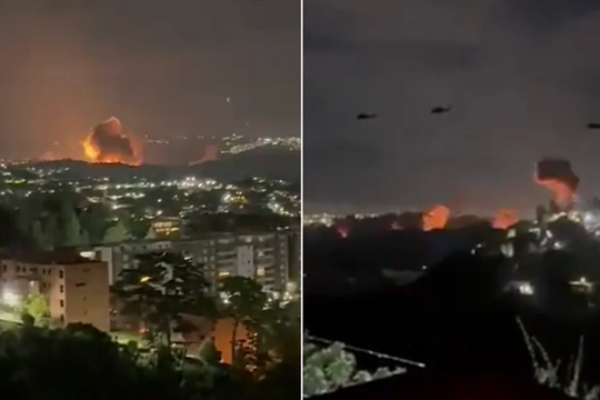 Cột khói cao cùng tiếng nổ lớn làm rung chuyển thủ đô Venezuela