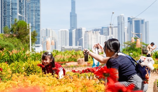 VIDEO: Người dân nôn nao chụp ảnh tại một trong những vườn hoa Tết 2026 đầu tiên của TPHCM