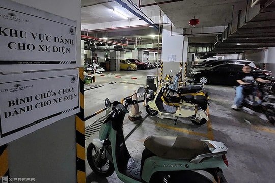 Chung cư xây mới dự kiến phải có khu để xe điện riêng