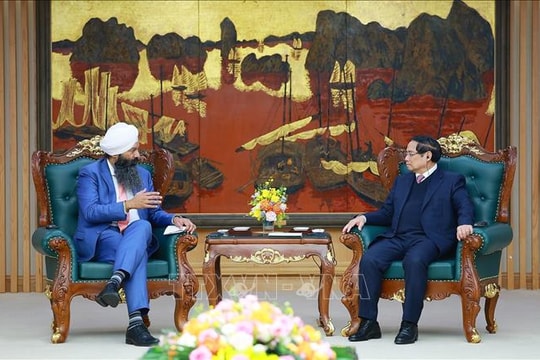 Thủ tướng Phạm Minh Chính tiếp Bộ trưởng Phát triển quốc tế Canada