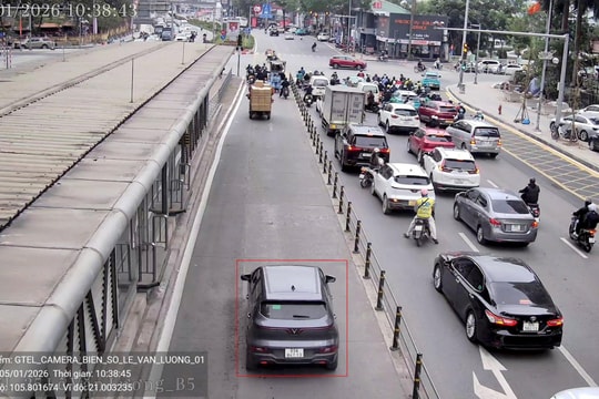 Những xe vi phạm bị camera AI phát hiện ngày 5-6/1