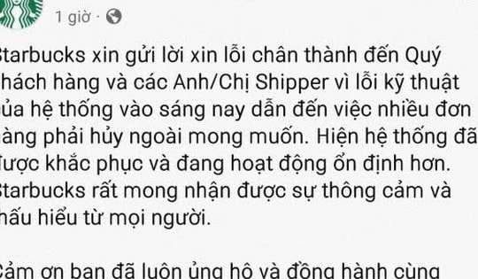 Điều gì đã xảy ra khiến Starbucks Việt Nam phải xin lỗi khách hàng?