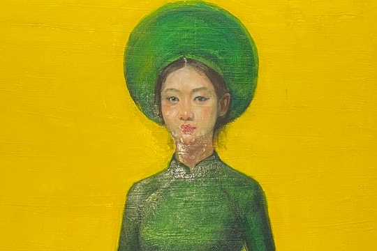 Dáng hình thiếu nữ trong tranh sơn dầu