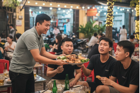 'Bài học khi tôi bê đồ ăn mời 4 thanh niên trong quán nhậu'