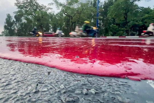 Người dân lo ngại trơn trượt trên làn xe đạp tại TP HCM