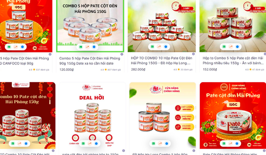 Người tiêu dùng đã mua bao nhiêu hộp pate Cột đèn Hải Phòng trên online?