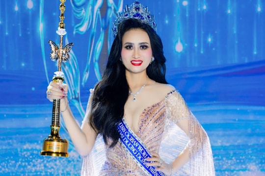 Tiến sĩ đăng quang Hoa hậu Đại dương Doanh nhân Thế giới là ai?